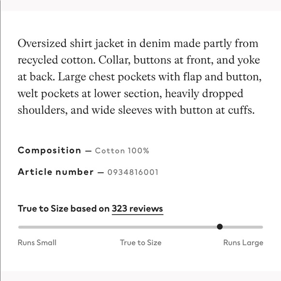 H&M Jackets & Coats Hm Oversized Denim Shirt Jacket Poshmark